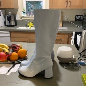 Never worn! White go go boots